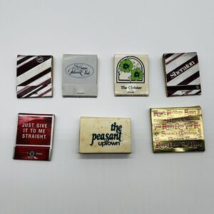 Lot of 7 Vintage Assorted Advertising/Christmas Matchbooks w/Matches